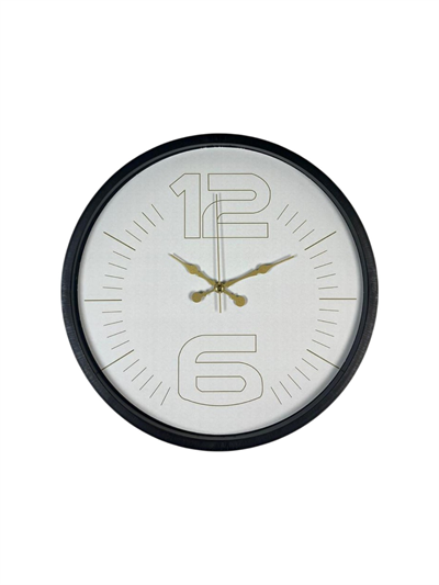 36 Cm Siyah Sade Zarif Duvar Saati