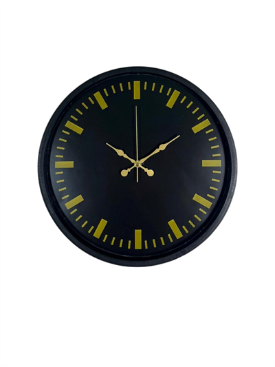 36 Cm Siyah Şık Duvar Saati
