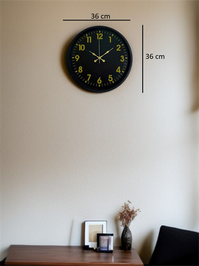 36 Cm Siyah Standart Duvar Saati