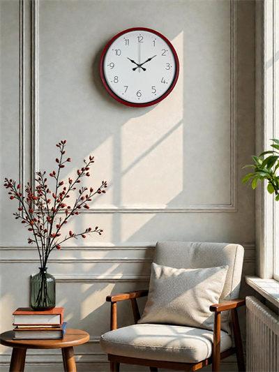 36 Cm Standart Kırmızı Duvar Saati