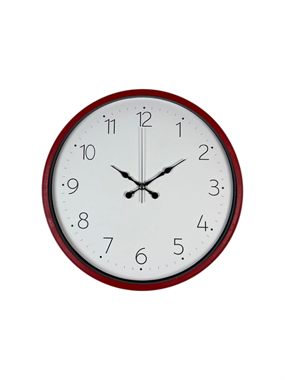 36 Cm Standart Kırmızı Duvar Saati