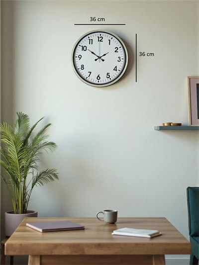 36 Cm Standart Krem Duvar Saati
