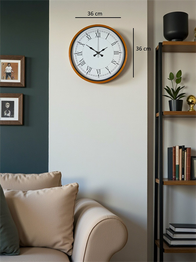 36 Cm Standart Turuncu Duvar Saati