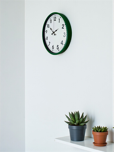 36 Cm Standart Yeşil Duvar Saati