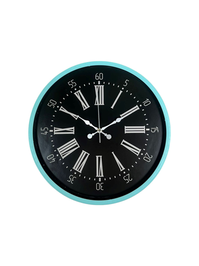 36 Cm Turkuaz Dekoratif Duvar Saati