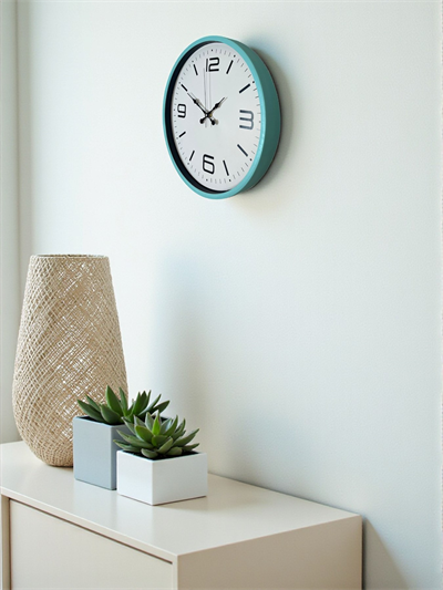 36 Cm Turkuaz Dekoratif Duvar Saati