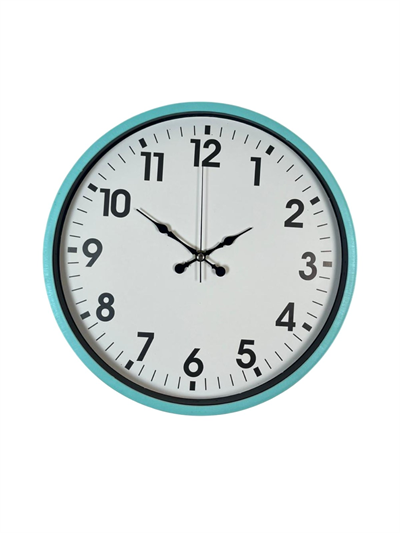 36 Cm Turkuaz Dekoratif Duvar Saati
