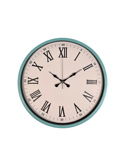 36 Cm Turkuaz Roma Rakamlı Duvar Saati