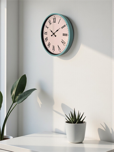 36 Cm Turkuaz Roma Rakamlı Duvar Saati