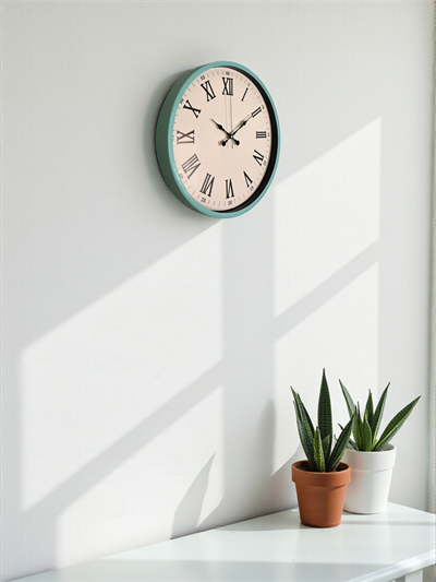 36 Cm Turkuaz Roma Rakamlı Duvar Saati