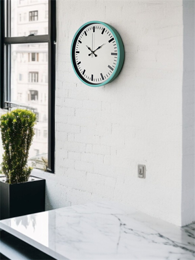 36 Cm Turkuaz Sade Şık Duvar Saati