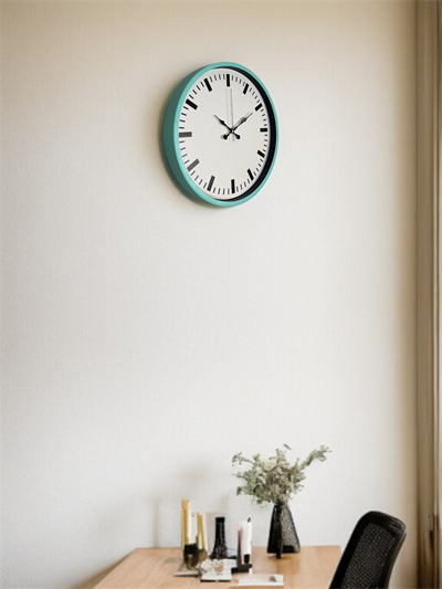 36 Cm Turkuaz Sade Şık Duvar Saati