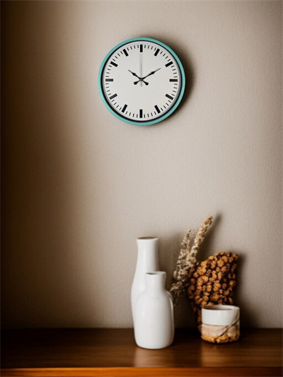 36 Cm Turkuaz Sade Şık Duvar Saati