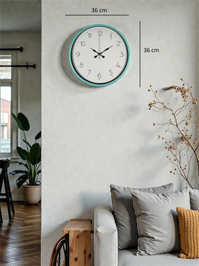 36 Cm Turkuaz Standart Duvar Saati