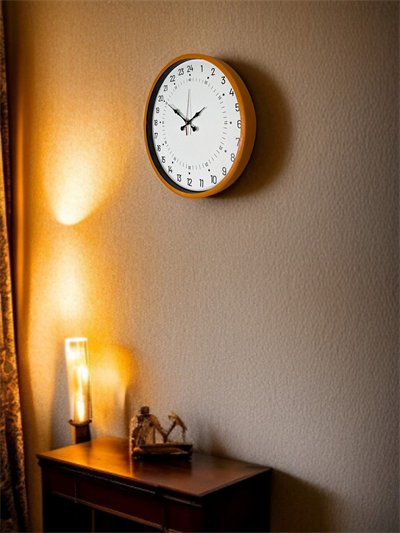 36 Cm Turuncu 24 Saat Göstergeli Özel Tasarım Duvar Saati