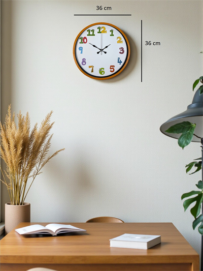 36 Cm Turuncu Çocuk Odası Duvar Saati