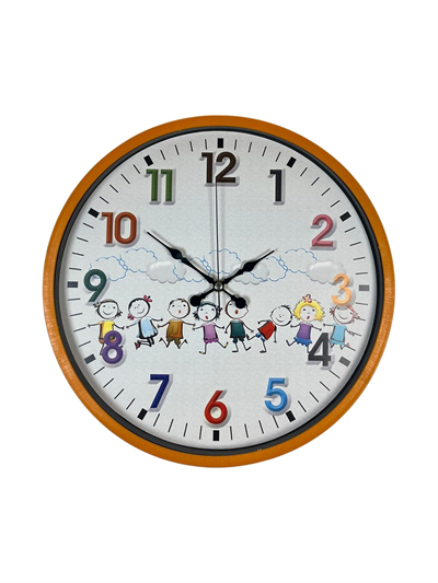 36 Cm Turuncu Çocuk Odası Duvar Saati