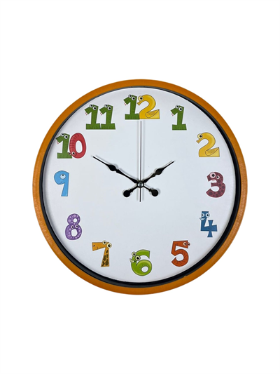 36 Cm Turuncu Çocuk Odası Duvar Saati