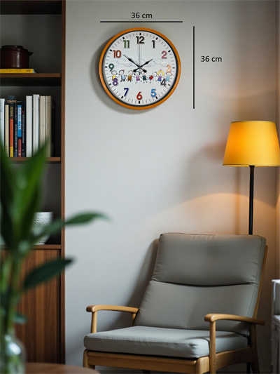 36 Cm Turuncu Çocuk Odası Duvar Saati