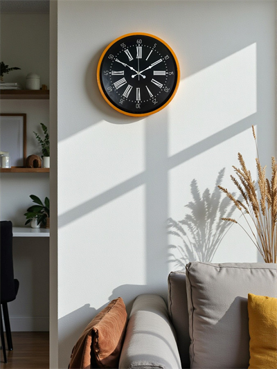 36 Cm Turuncu Dekoratif Duvar Saati