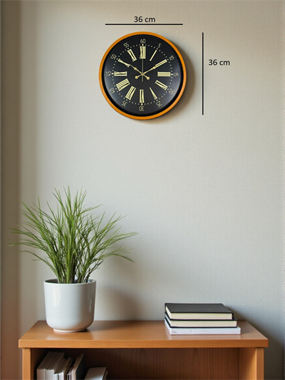 36 Cm Turuncu Dekoratif Duvar Saati