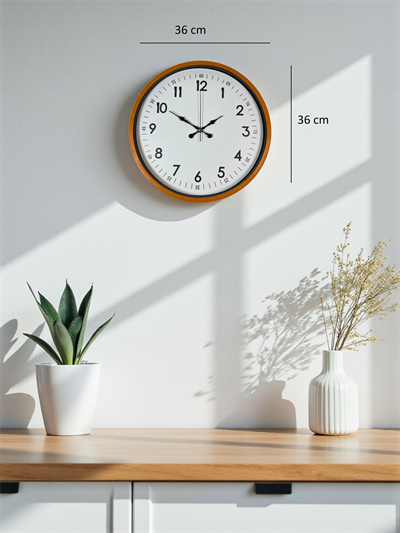 36 Cm Turuncu Dekoratif Duvar Saati