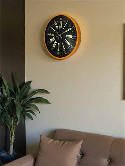 36 Cm Turuncu Dekoratif Duvar Saati