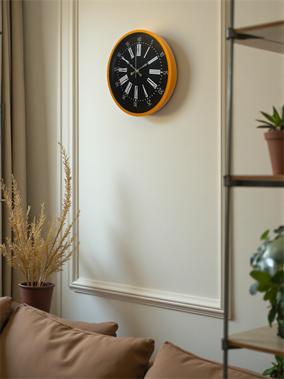 36 Cm Turuncu Dekoratif Duvar Saati