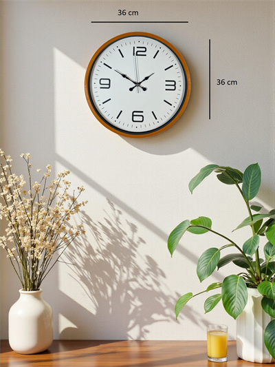 36 Cm Turuncu Dekoratif Duvar Saati