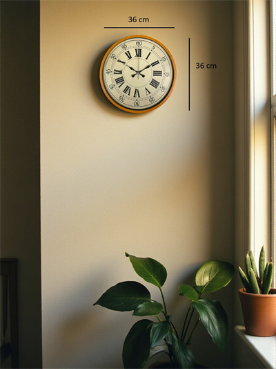 36 Cm Turuncu Nostalji Duvar Saati