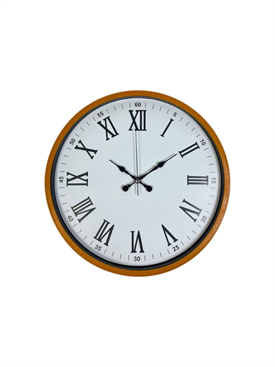 36 Cm Turuncu Roma Rakamlı Duvar Saati