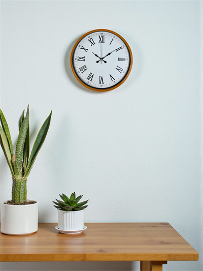 36 Cm Turuncu Roma Rakamlı Duvar Saati