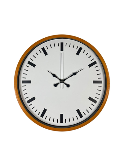 36 Cm Turuncu Sade Şık Duvar Saati
