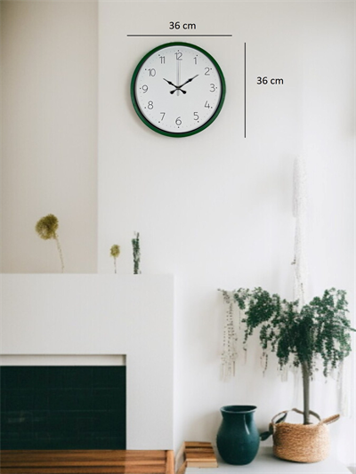 36 Cm Yeşil Dekoratif Duvar Saati