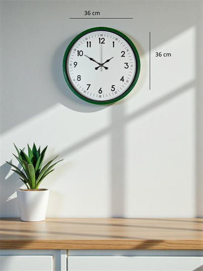 36 Cm Yeşil Dekoratif Duvar Saati