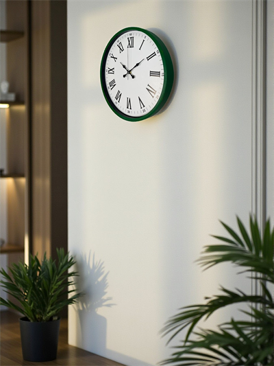 36 Cm Yeşil Roma Rakamlı Duvar Saati