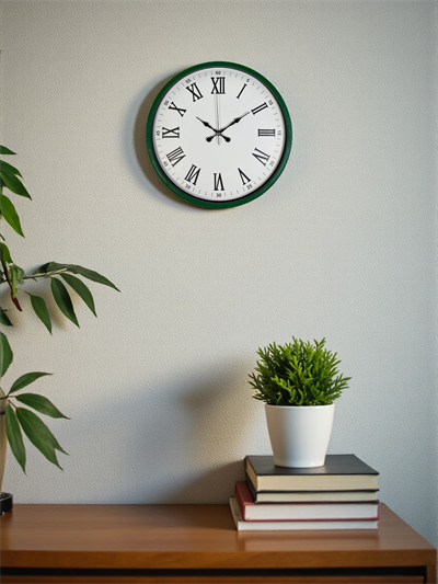 36 Cm Yeşil Roma Rakamlı Duvar Saati