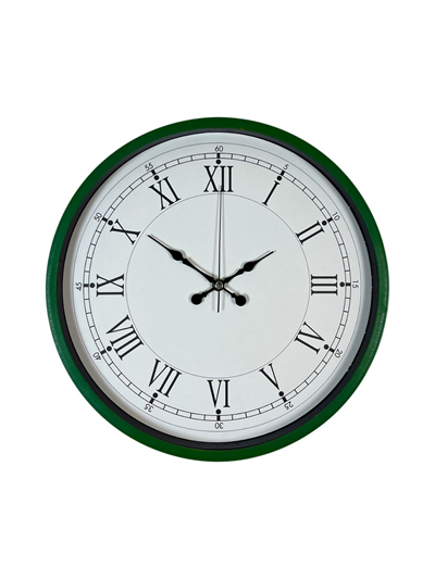 36 Cm Yeşil Roma Rakamlı Duvar Saati