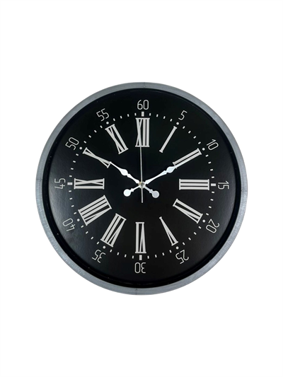 36 cm Dekoratif Gri Duvar Saati