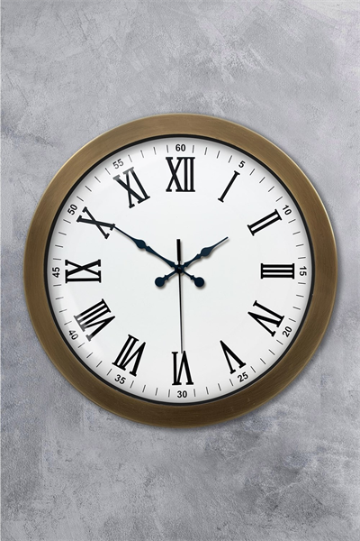 36 cm Eskitme Metal Roma Rakamlı Duvar Saati