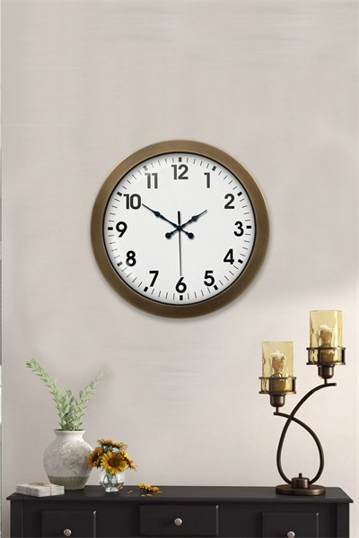 36 cm Eskitme Metal Standart Duvar Saati