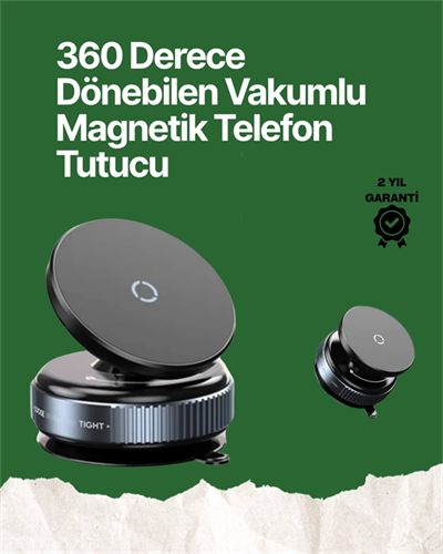 360° Ayarlanabilir Manyetik Araç Telefon Tutucu – Kompakt ve Pratik Tasarım