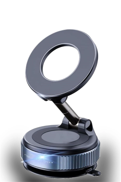 360° Ayarlanabilir Vakumlu Manyetik Telefon Tutucu – Güçlü Mıknatıs, İz Bırakmaz Tasarım