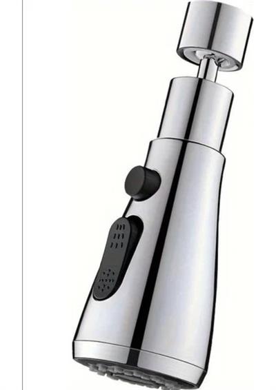 360 DERECE DÖNEBİLEN- 3 MOD  KROM YAĞMUR PÜSKÜRTME BORULU KUBAR MUSLUK UCU  (3936)