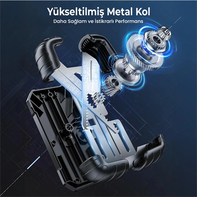 360° Derece Ayarlanabilen Gidon Bağlantılı Bisiklet Motosiklet İçin Abs 4-7.8″ İnç Telefon Tutucu