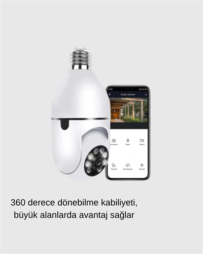 360 Derece Dönebilen Akıllı Duylu Kamera – PTZ, Uzaktan Kontrol, Hareket Algılama