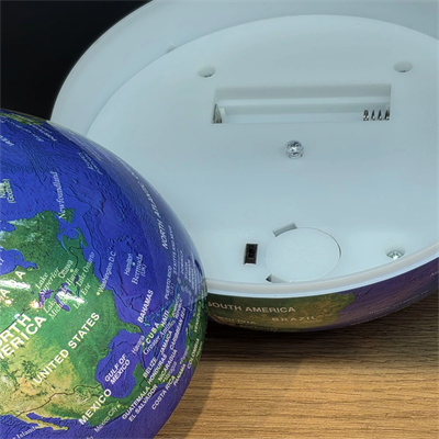 360 Derece Dönen LED Işıklı Mavi Dünya Küresi