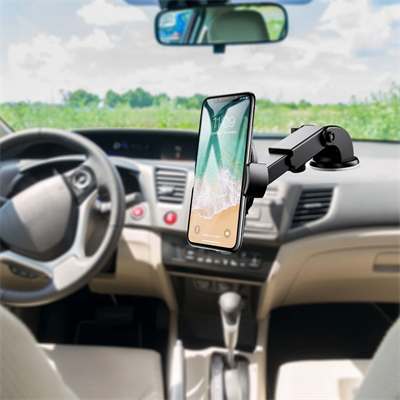 360 Derece Dönen Torpido Üstü Uzunluk Ayarlamalı Vantuzlu Teleskopik Araç Telefon Tutucu Bx40