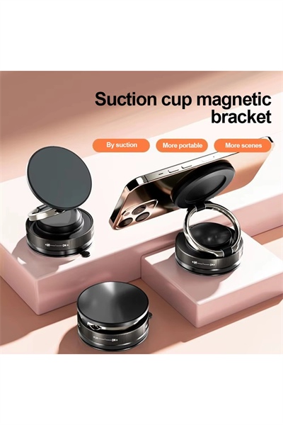 360 Dönebilen Araç İçi Telefon Tutucu Vakumlu Magsafe Destekli Masa Üstü Duvar Halka Telefon Tutucu