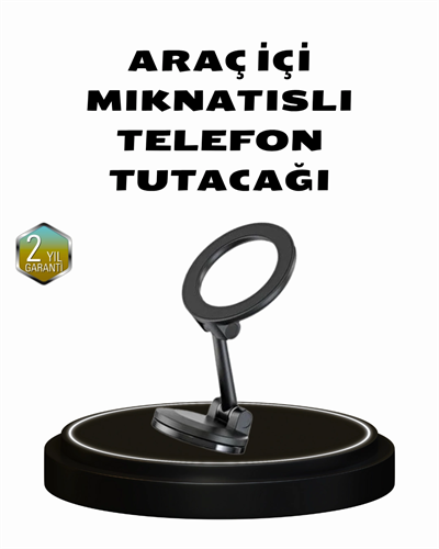 360° Dönebilen Katlanır Manyetik Araç Telefon Tutucu – MagSafe Uyumlu, Kompakt ve Şık Tasarım
